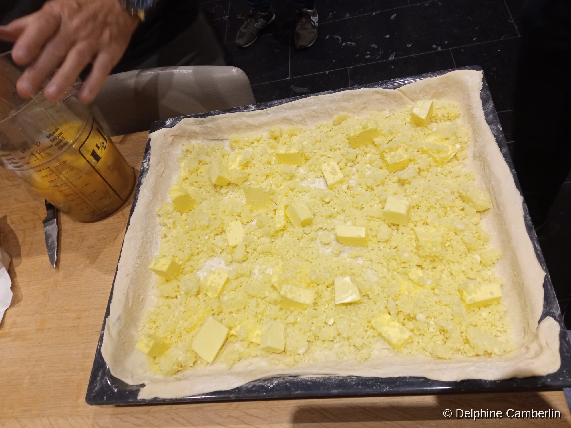 La Flamiche au fromage — leek tart, speciality of Dinant