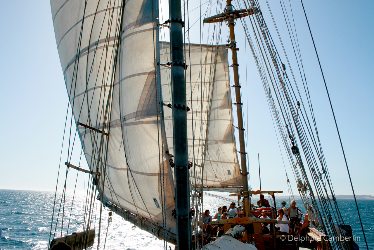 Boat in the Algarve — sustainable travel commute