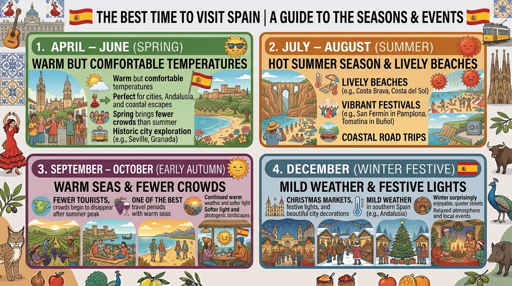 The Best Time to visit Spain
