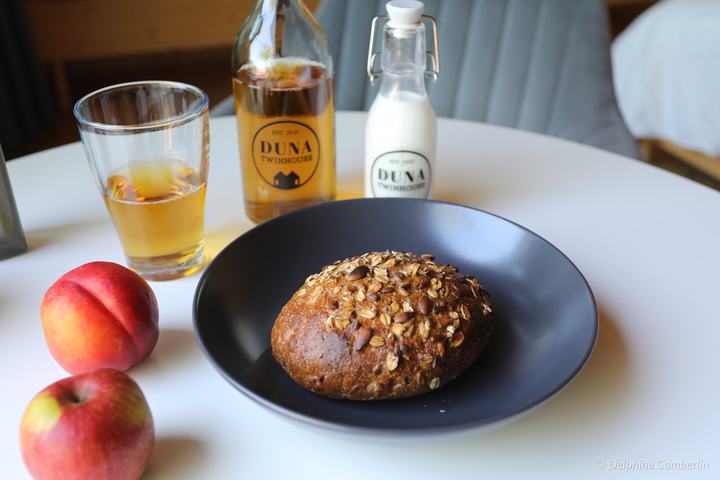 DunaTwinHouse Natural Lodge, Danube Bend, Hungary – Breakfast with local juice and fresh bread