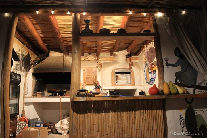 REC.ON Co-living, Vélez-Rubio, Spain – Outdoor kitchen string lights eco lodge