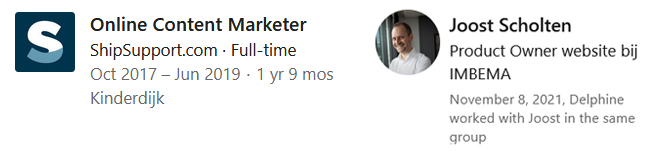 ShipSupport References