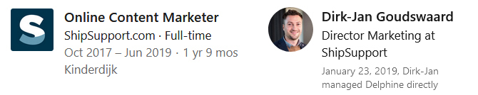 ShipSupport References